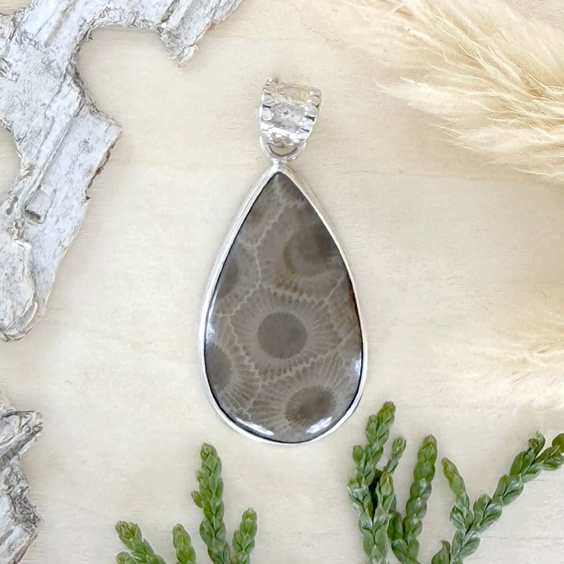 Petoskey Stone Pendant - Stone Treasures by the Lake