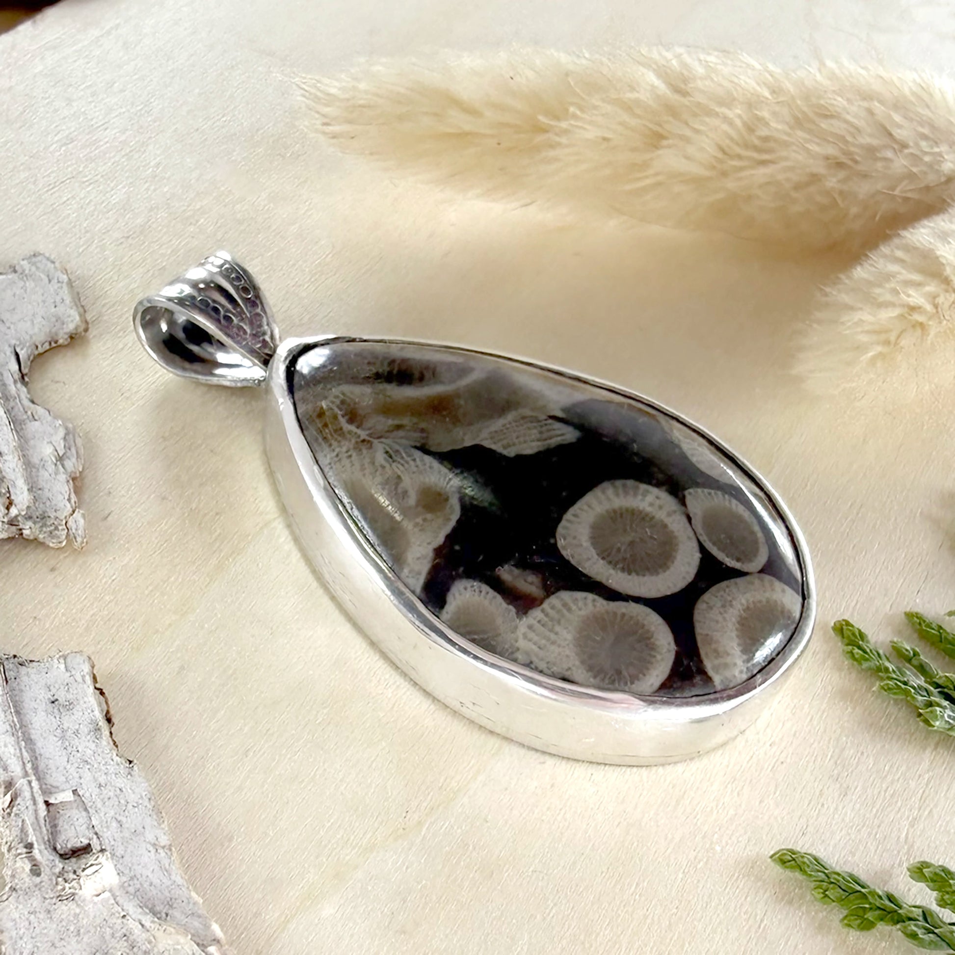 Petoskey Stone Pendant - Stone Treasures by the Lake