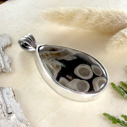 Petoskey Stone Pendant - Stone Treasures by the Lake