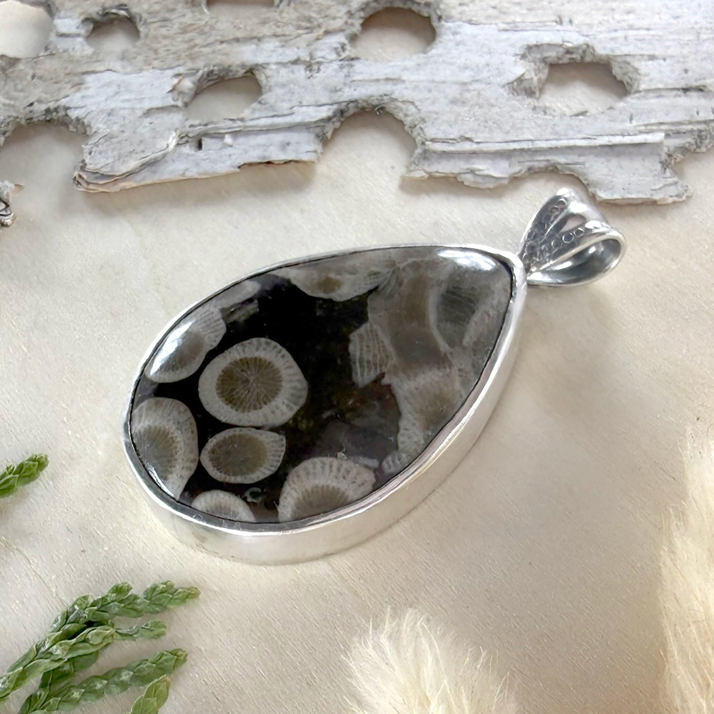 Petoskey Stone Pendant - Stone Treasures by the Lake