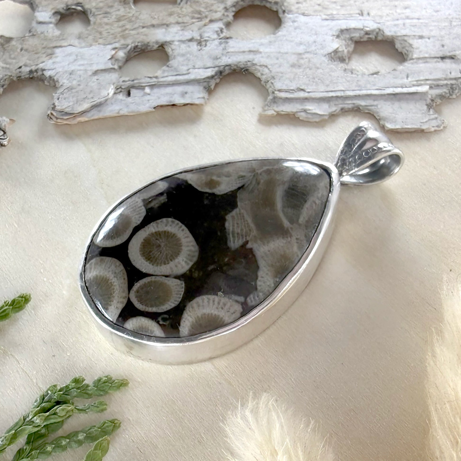 Petoskey Stone Pendant - Stone Treasures by the Lake