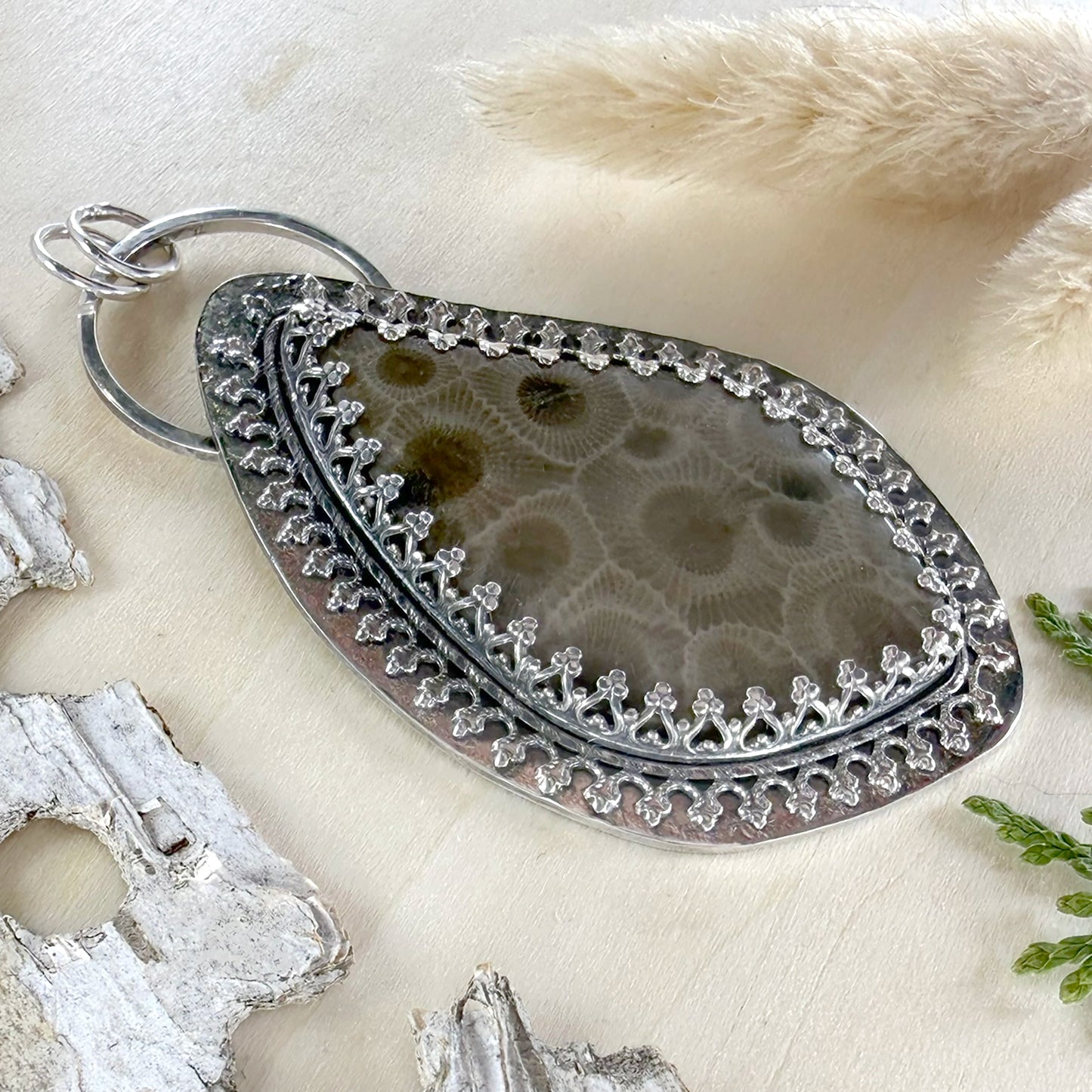 Petoskey Stone Pendant - Stone Treasures by the Lake