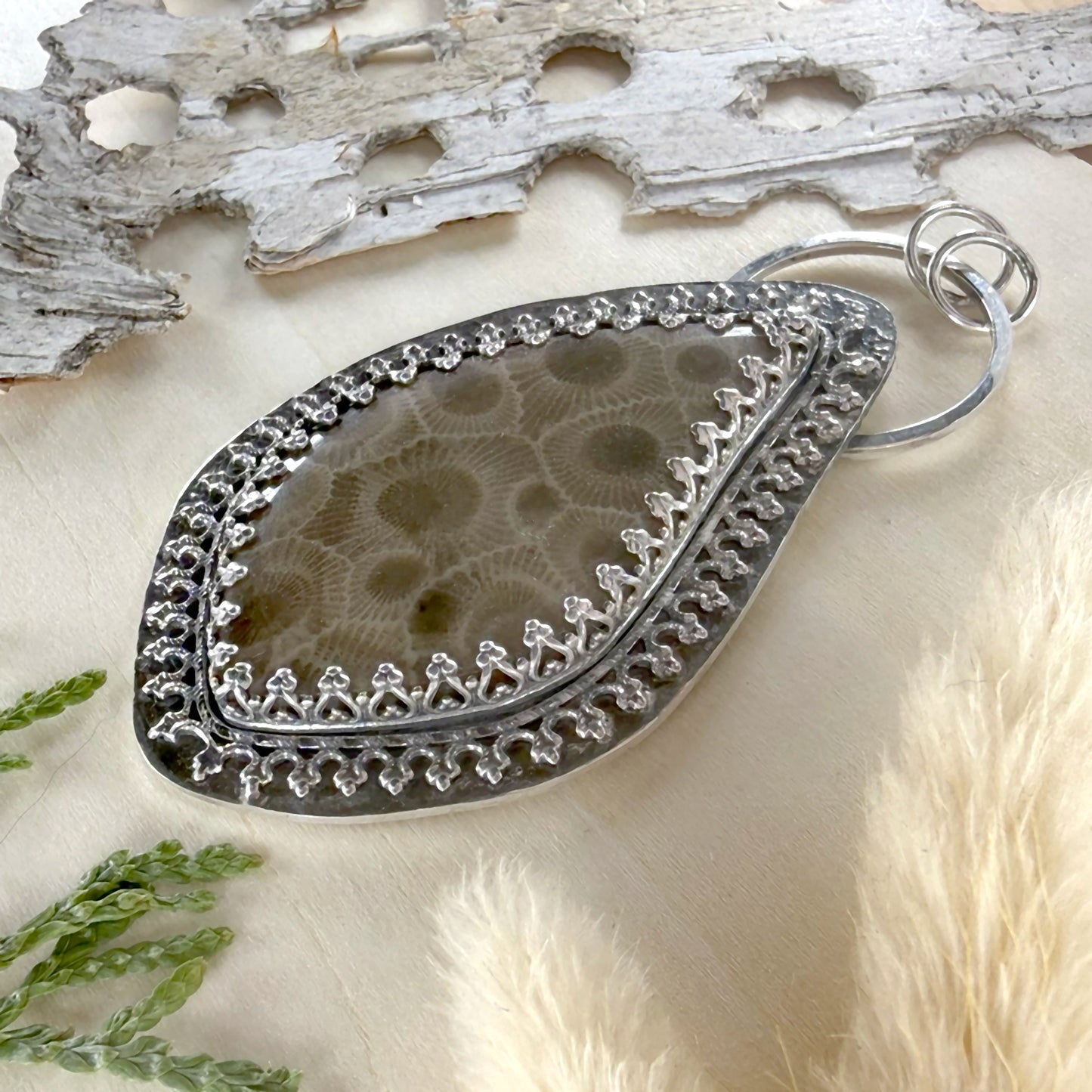 Petoskey Stone Pendant - Stone Treasures by the Lake