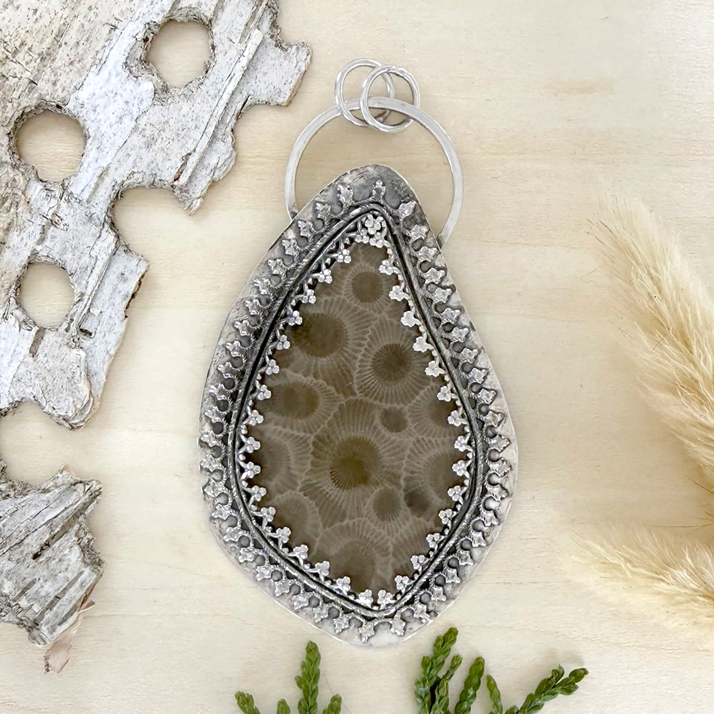 Petoskey Stone Pendant - Stone Treasures by the Lake