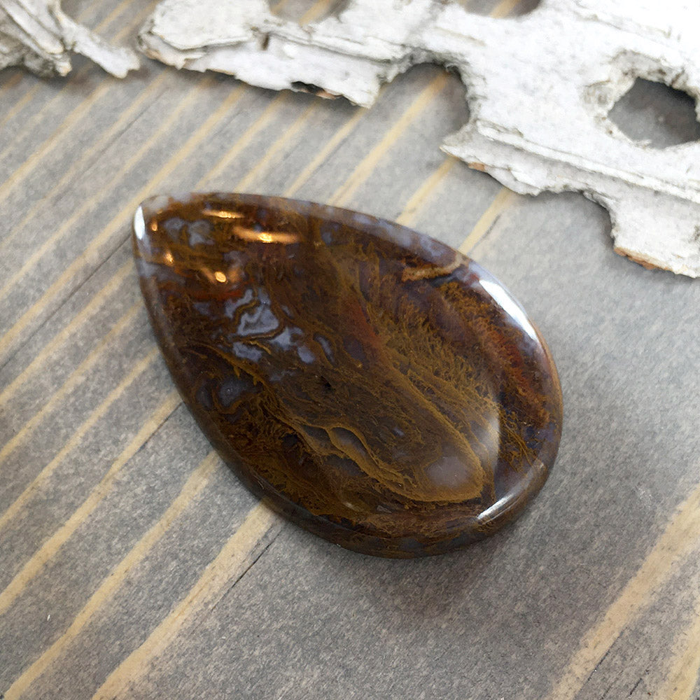 Maury Mountain Agate Cabochon Front View II - Stone Treasures by the Lake