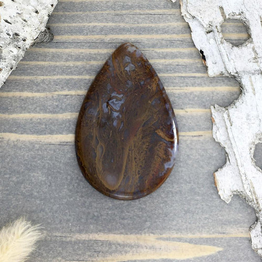 Maury Mountain Agate Cabochon Front View - Stone Treasures by the Lake
