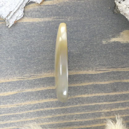 Yellow Skin Agate Cabochon Side View - Stone Treasures by the Lake