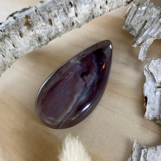 Botswana Agate Cabochon Front View II - Stone Treasures by the Lake