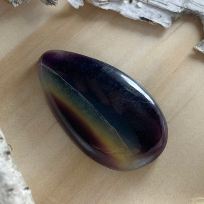 Rainbow Fluorite Cabochon Front View II - Stone Treasures by the Lake