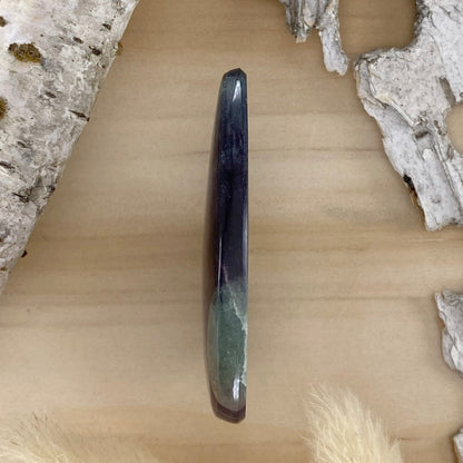 Rainbow Fluorite Cabochon Side View - Stone Treasures by the Lake