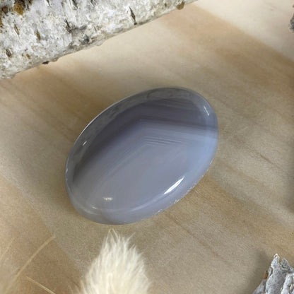 Water Agate Cabochon Front View - Stone Treasures by the Lake