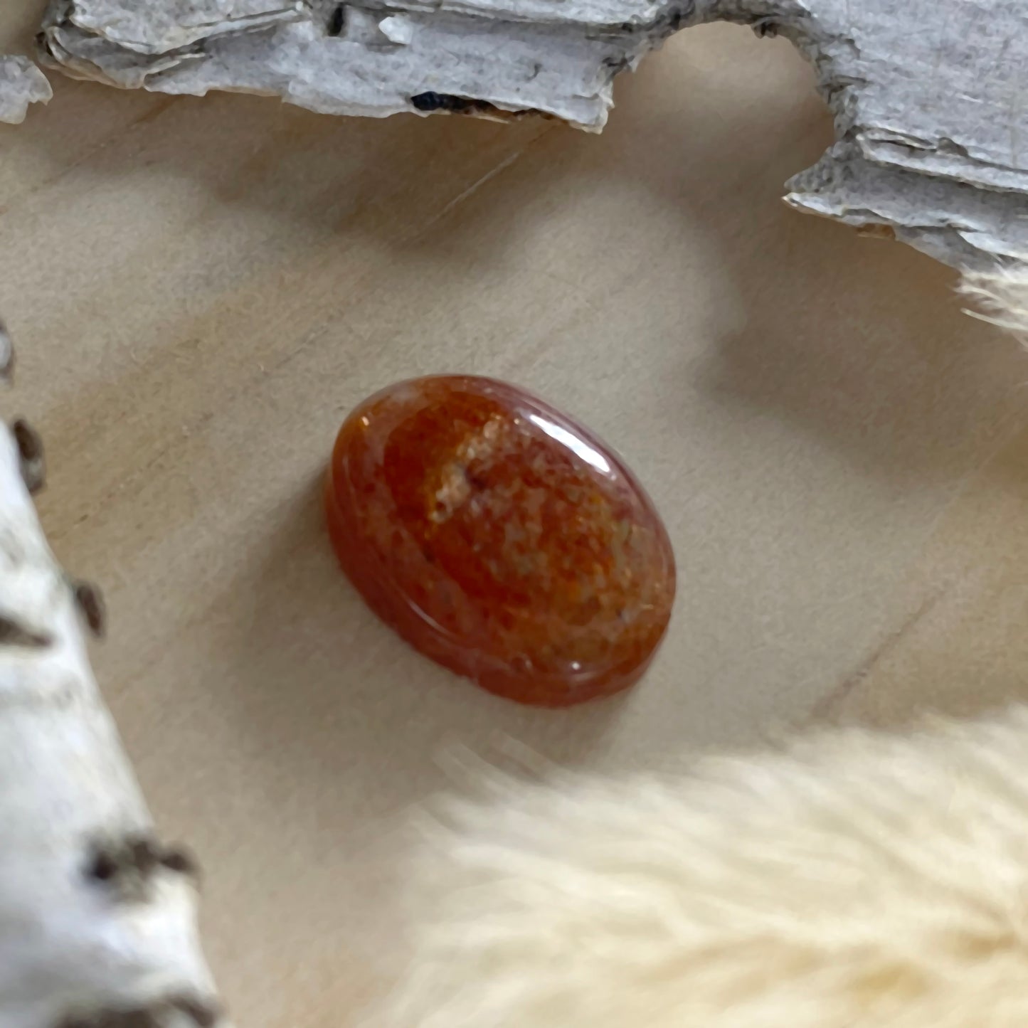Sunstone Cabochon Front View III - Stone Treasures by the Lake