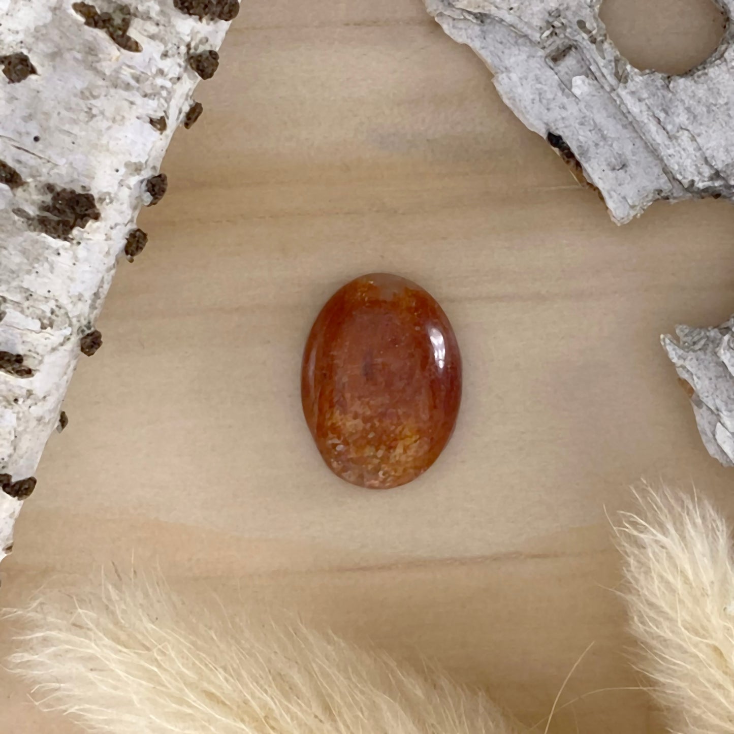 Sunstone Cabochon Front View - Stone Treasures by the Lake