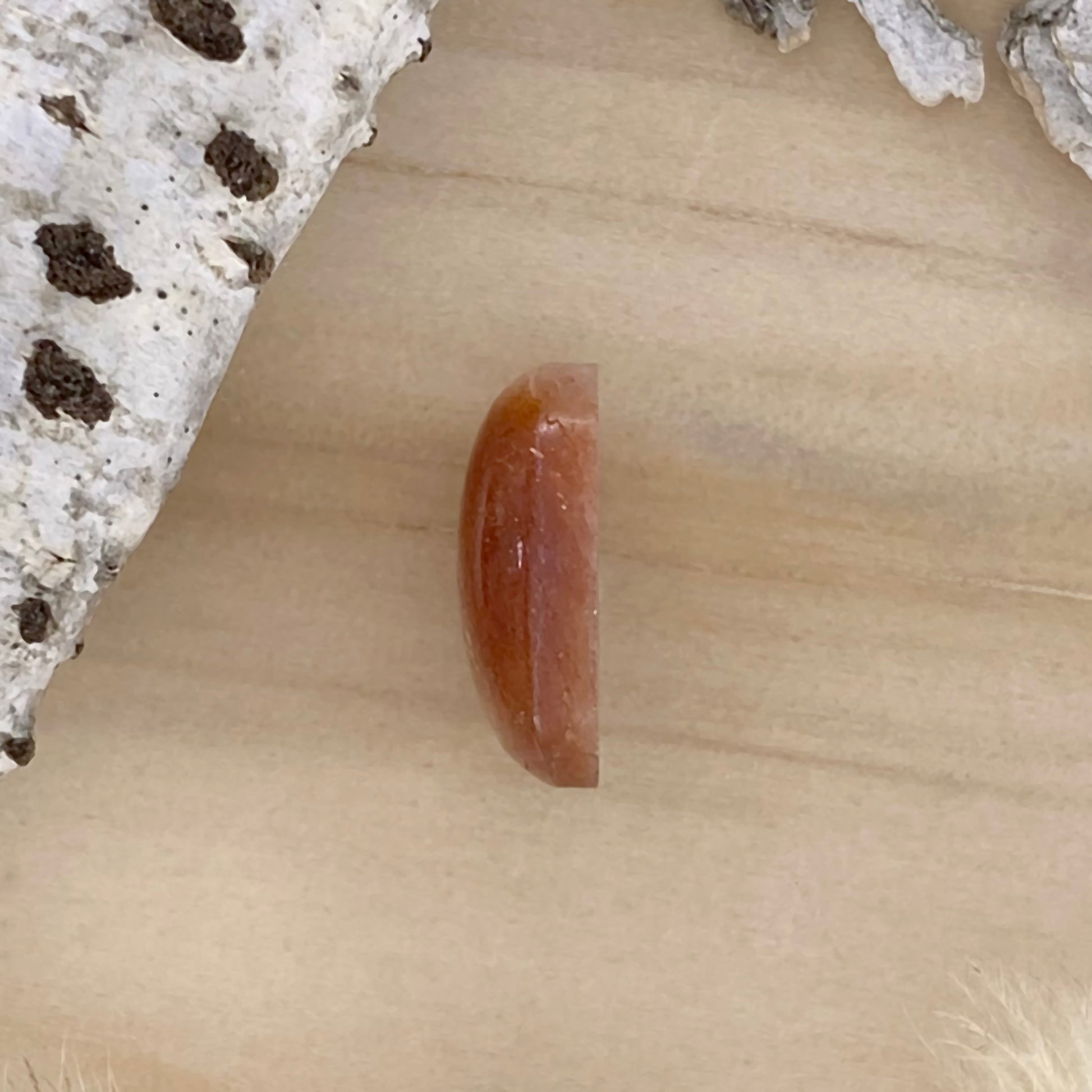 Sunstone Cabochon Side View - Stone Treasures by the Lake