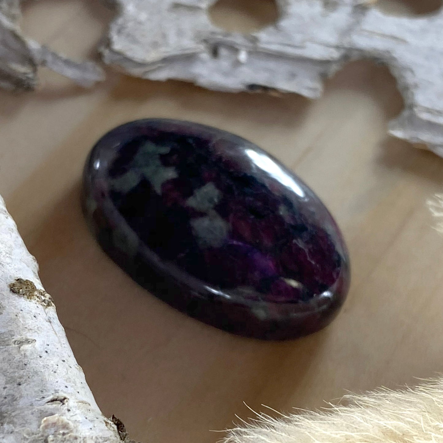 Eudialyte Cabochon Front View - Stone Treasures by the Lake