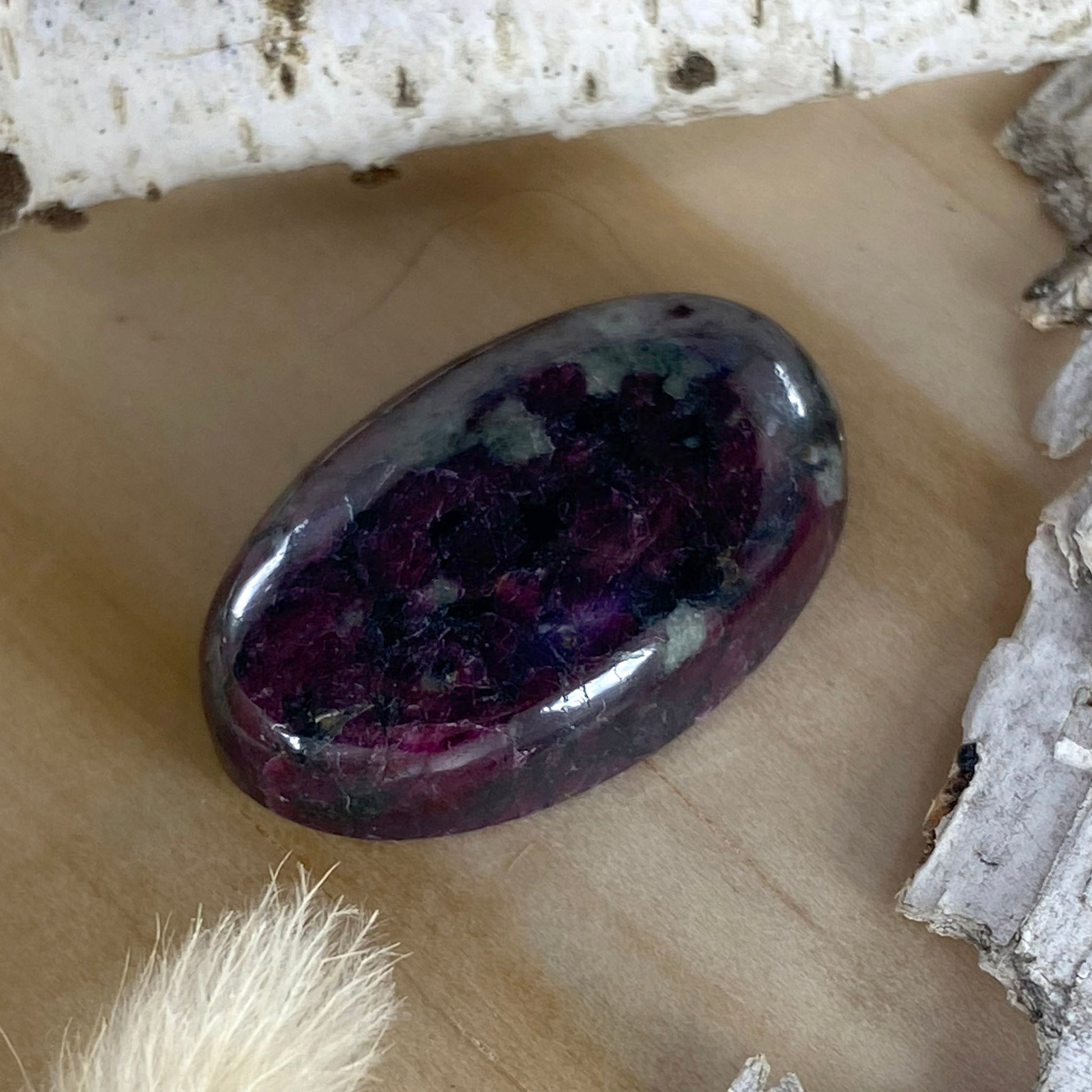 Eudialyte Cabochon Front View II - Stone Treasures by the Lake