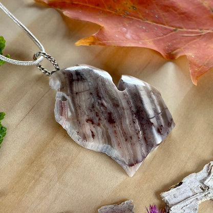 Kona Dolomite Michigan Pendant Necklace Front View II - Stone Treasures by the Lake