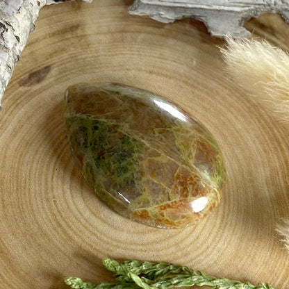 Unakite Cabochon Front View III - Stone Treasures by the Lake