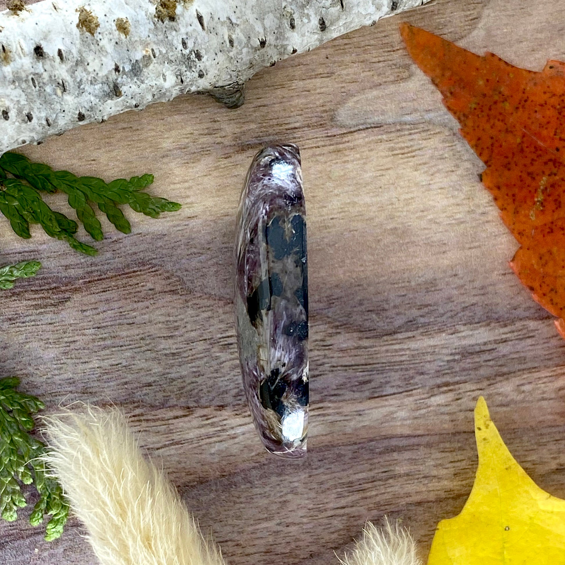 Charoite Cabochon Side View - Stone Treasures by the Lake