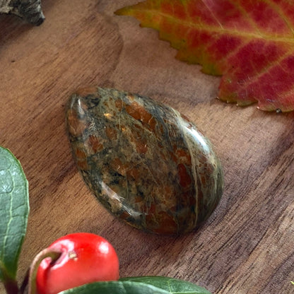 Unakite Cabochon Front View II - Stone Treasures by the Lake