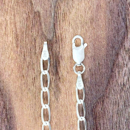 Sterling Silver Long Curb Chains - Stone Treasures by the Lake