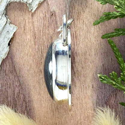 Smoky Sunstone Pendant Side View - Stone Treasures by the Lake