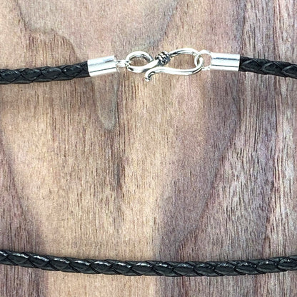 Braided Leather Cord Necklace View 2 - Stone Treasures by the Lake