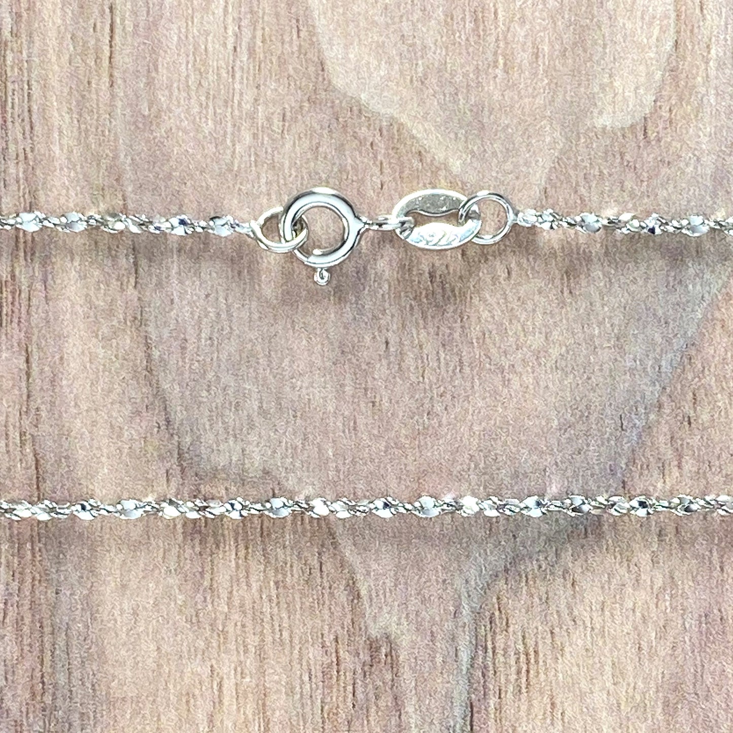 Sterling Silver Water Wave Chain 2 - Stone Treasures by the Lake
