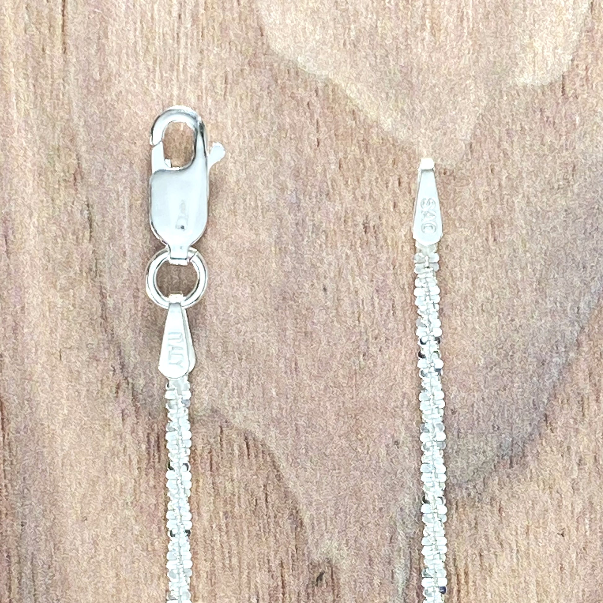 Sterling Silver Criss Cross Chains - Stone Treasures by the Lake