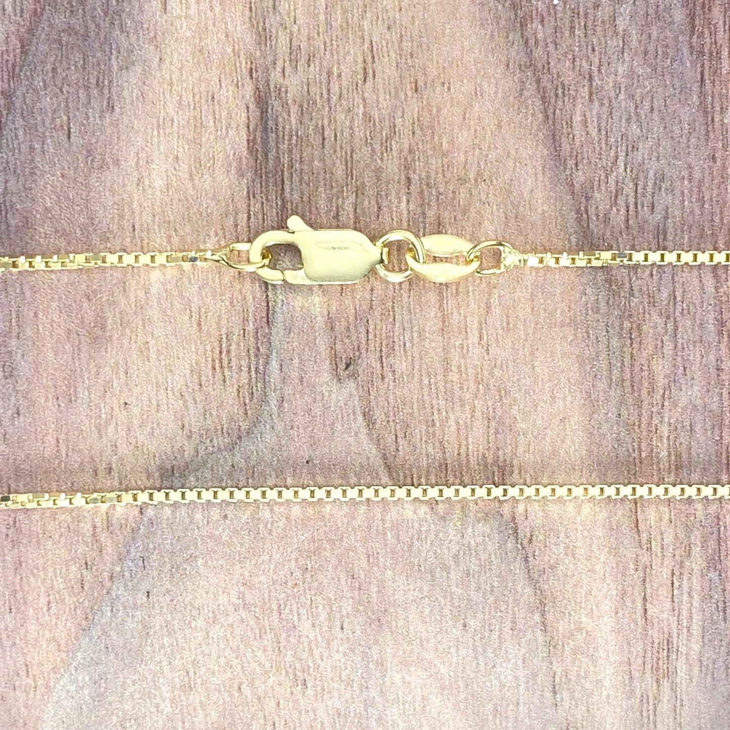 Gold Plated Sterling Silver Box Chain - Stone Treasures by the Lake