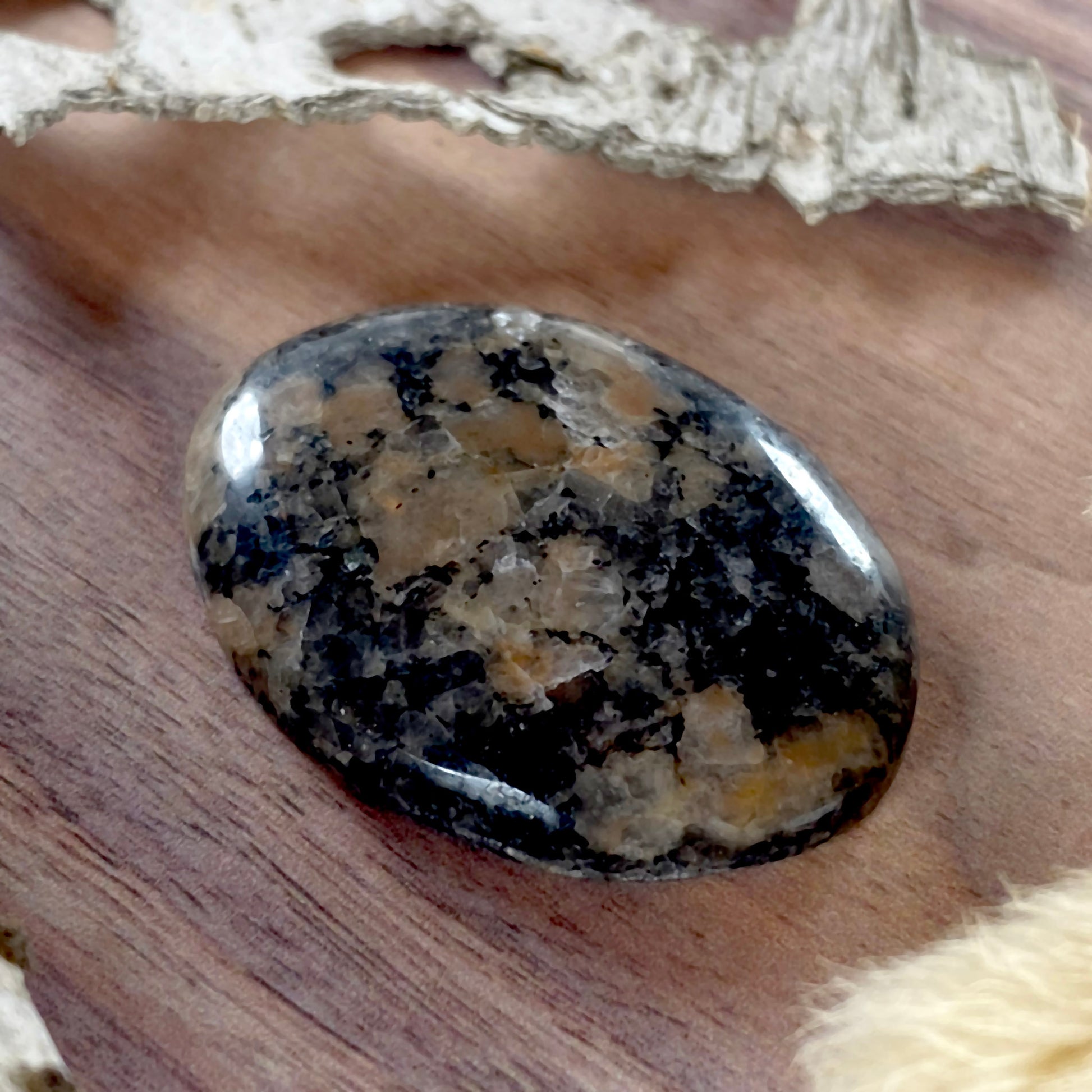 Granite Cabochon Front View II - Stone Treasures by the Lake