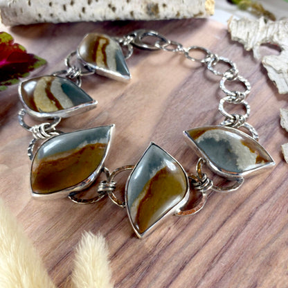 Polychrome Jasper Bracelet Front View III - Stone Treasures by the Lake