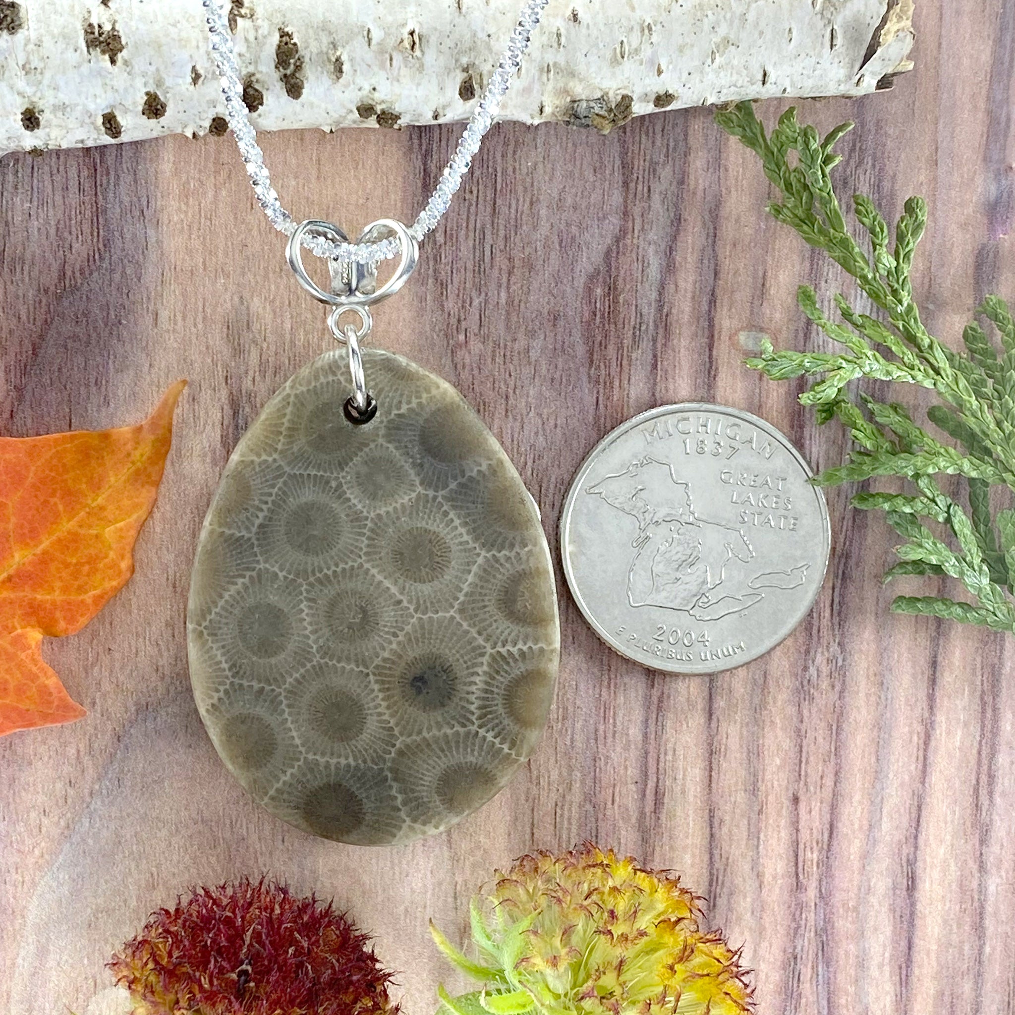 Petoskey stone store necklace