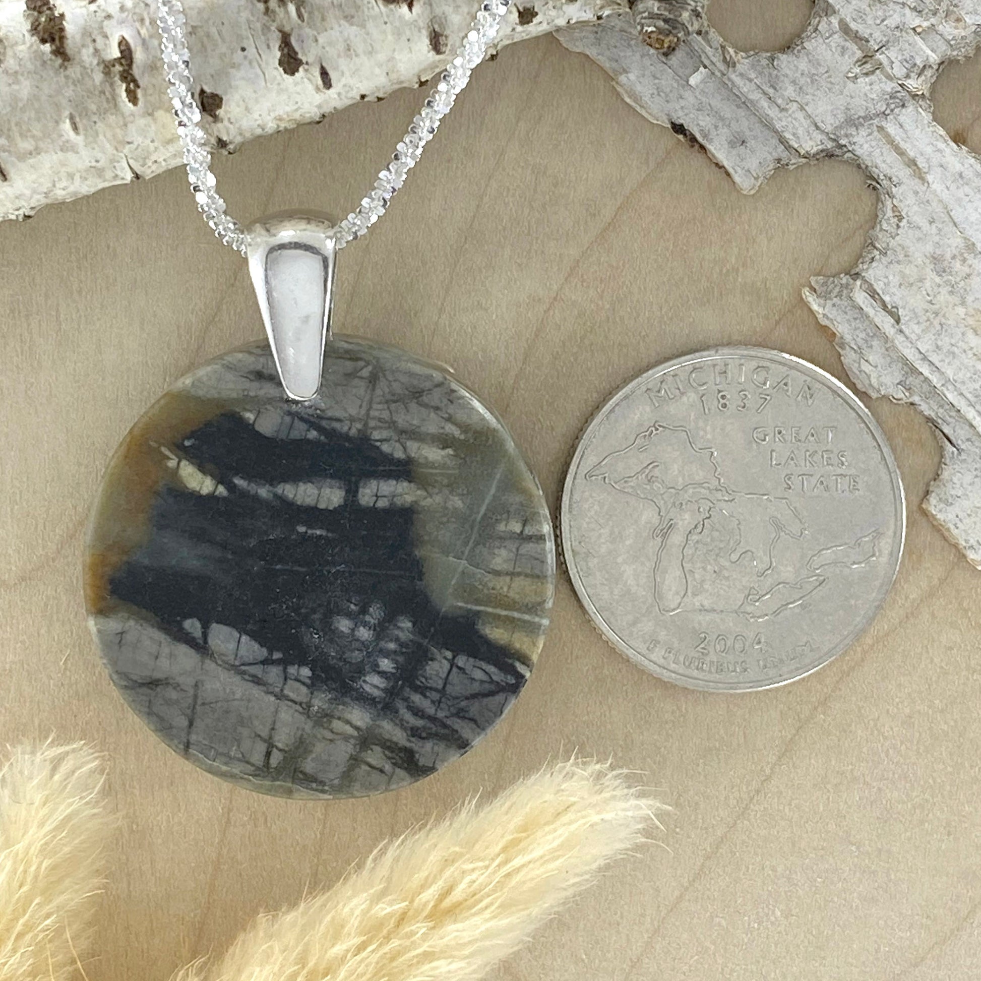 Picasso Marble Pendant Necklace - Stone Treasures by the Lake