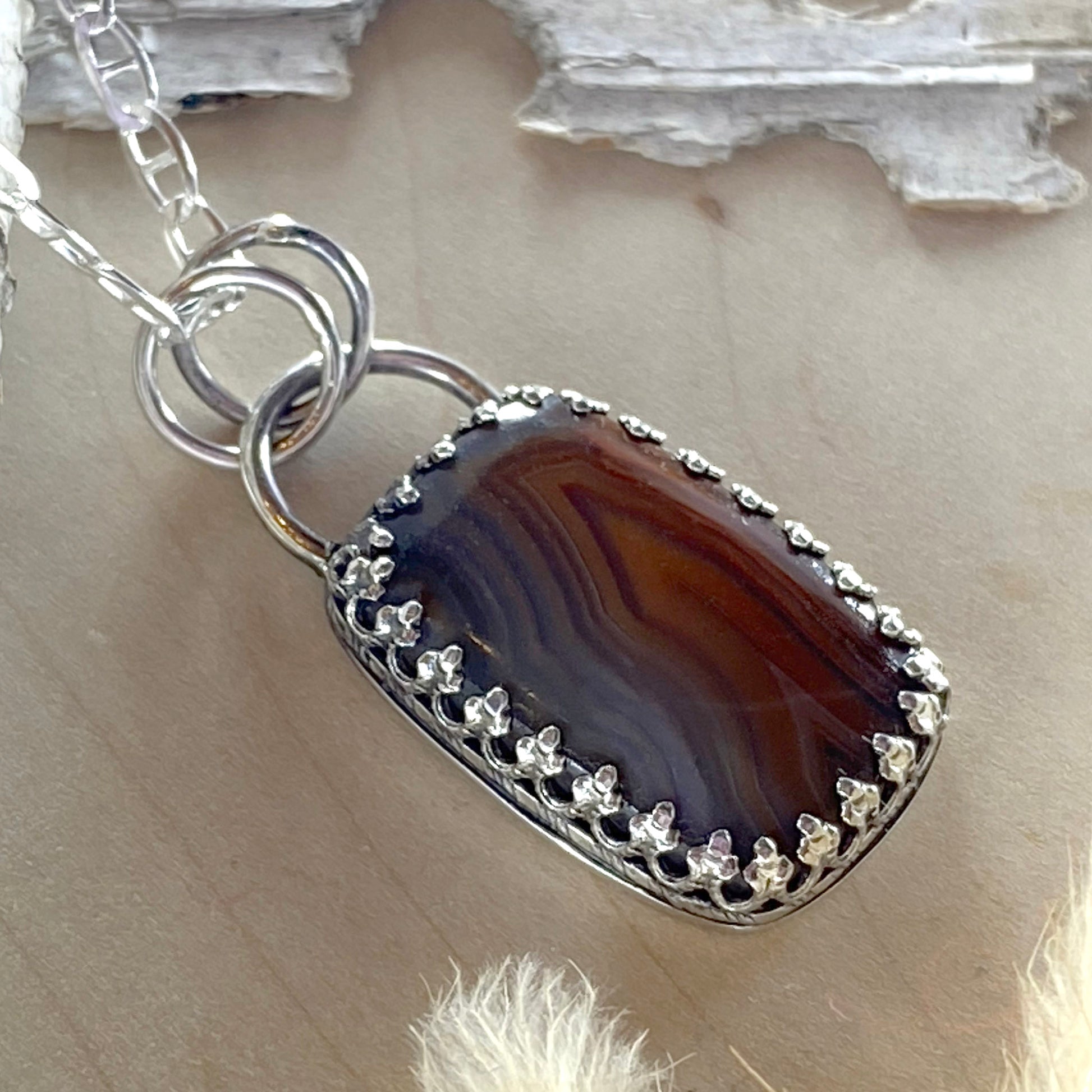Lake Superior Agate Pendant Necklace - Stone Treasures by the Lake