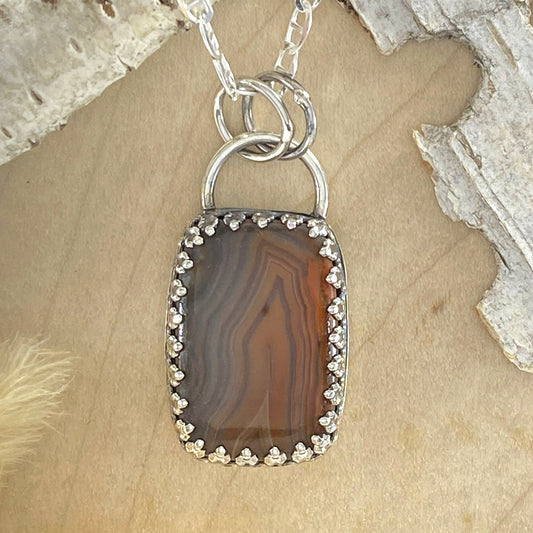 Lake Superior Agate Pendant Necklace - Stone Treasures by the Lake