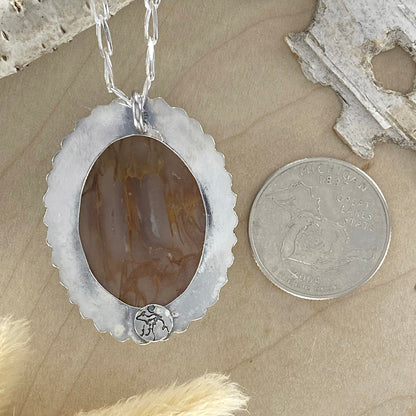 Priday Moss Agate Pendant Necklace - Stone Treasures by the Lake