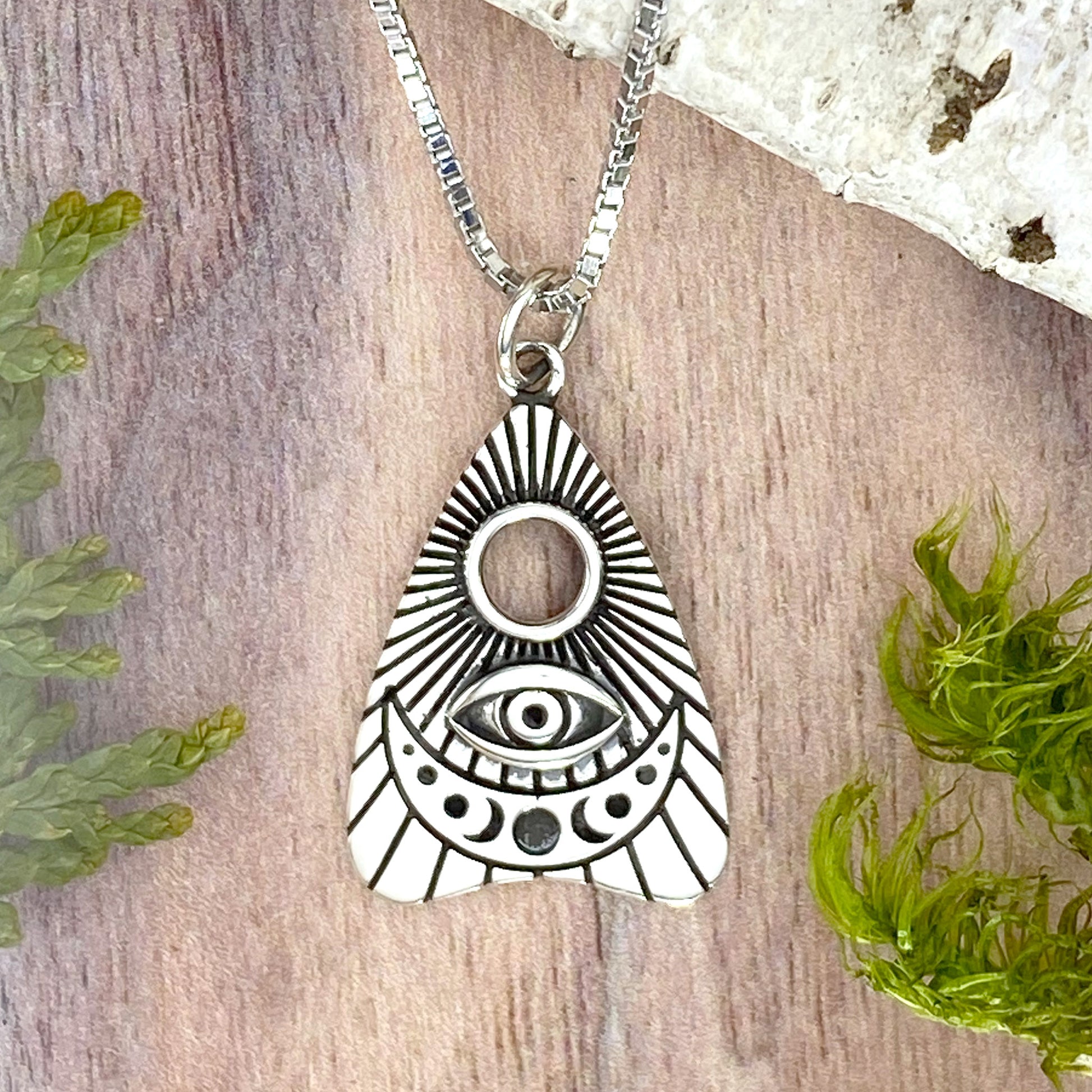 Planchette Pendant Necklace Front View - Stone Treasures by the Lake