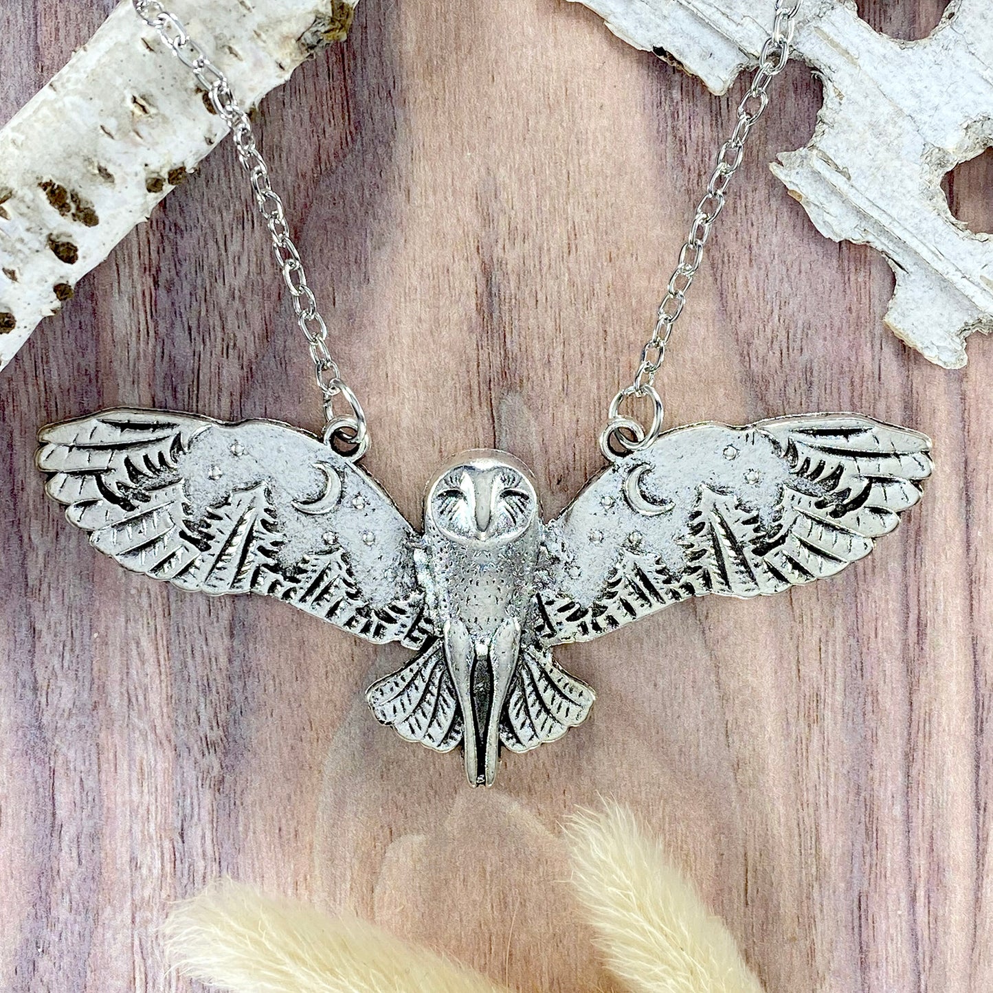 Owl Pendant Necklace - Stone Treasures by the Lake