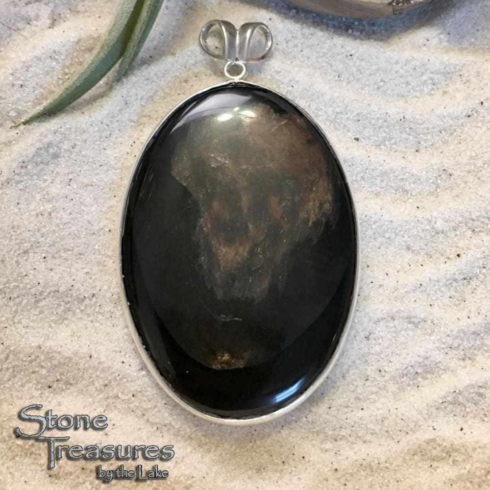 Glass Buttes Fire Pit Obsidian Pendant - Stone Treasures by the Lake