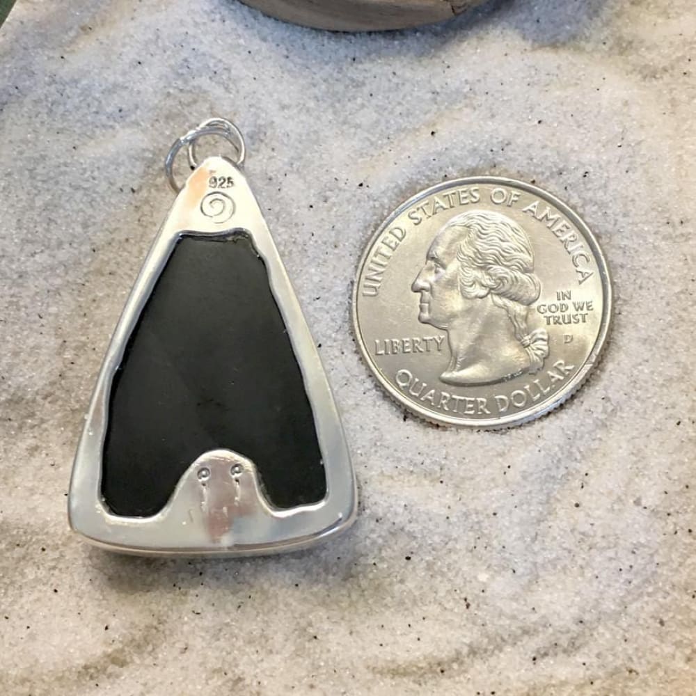 Glass Buttes Fire Pit Obsidian Sterling Silver Pendant - Stone Treasures by the Lake