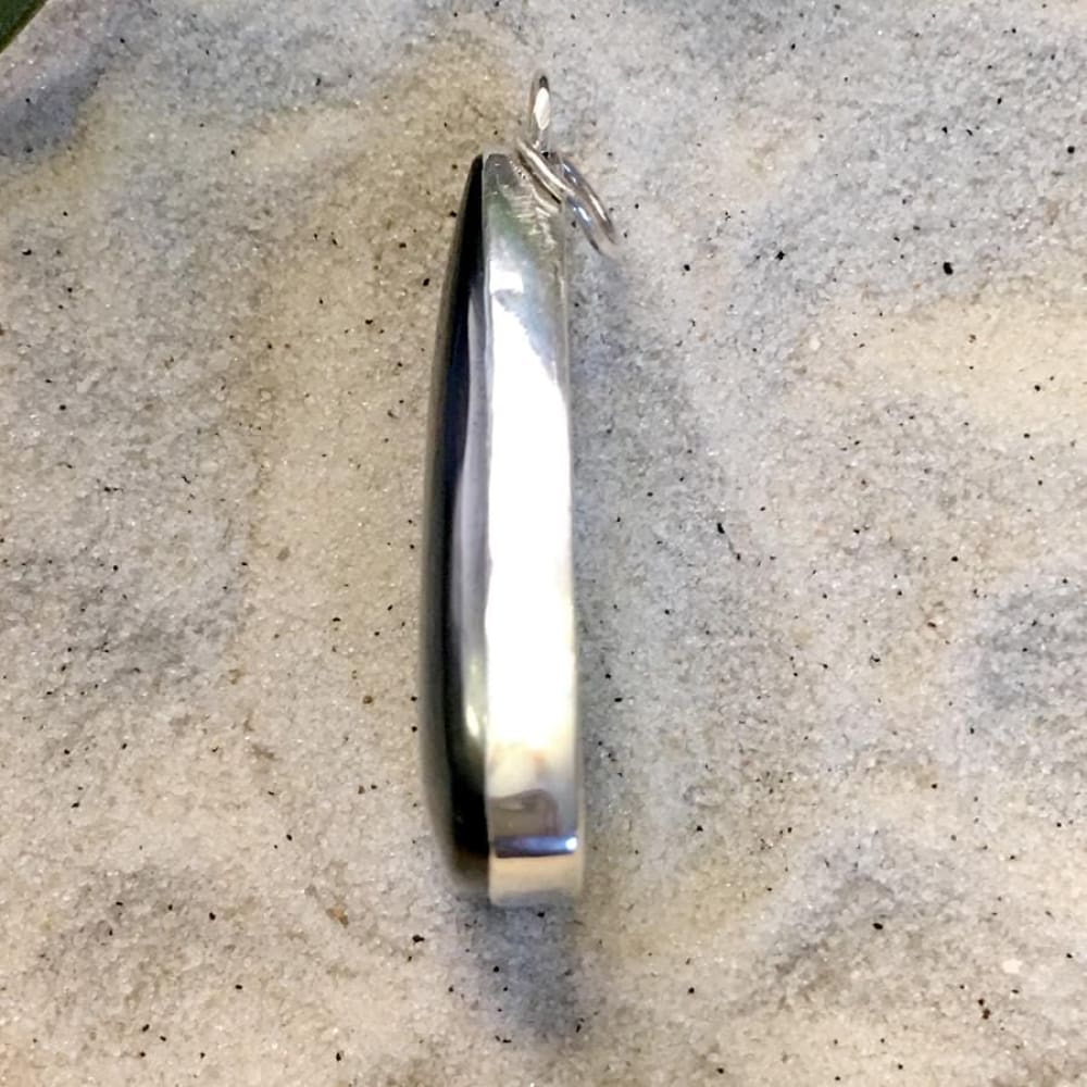 Glass Buttes Fire Pit Obsidian Sterling Silver Pendant - Stone Treasures by the Lake