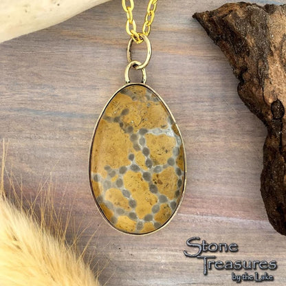 Lake Michigan Halysite Fossil Pendant with Necklace - Stone Treasures by the Lake