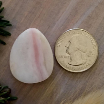 Peruvian Pink Opal Teardrop Cabochon - Stone Treasures by the Lake