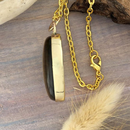 Tiger Eye Pendant with Necklace - Stone Treasures by the Lake